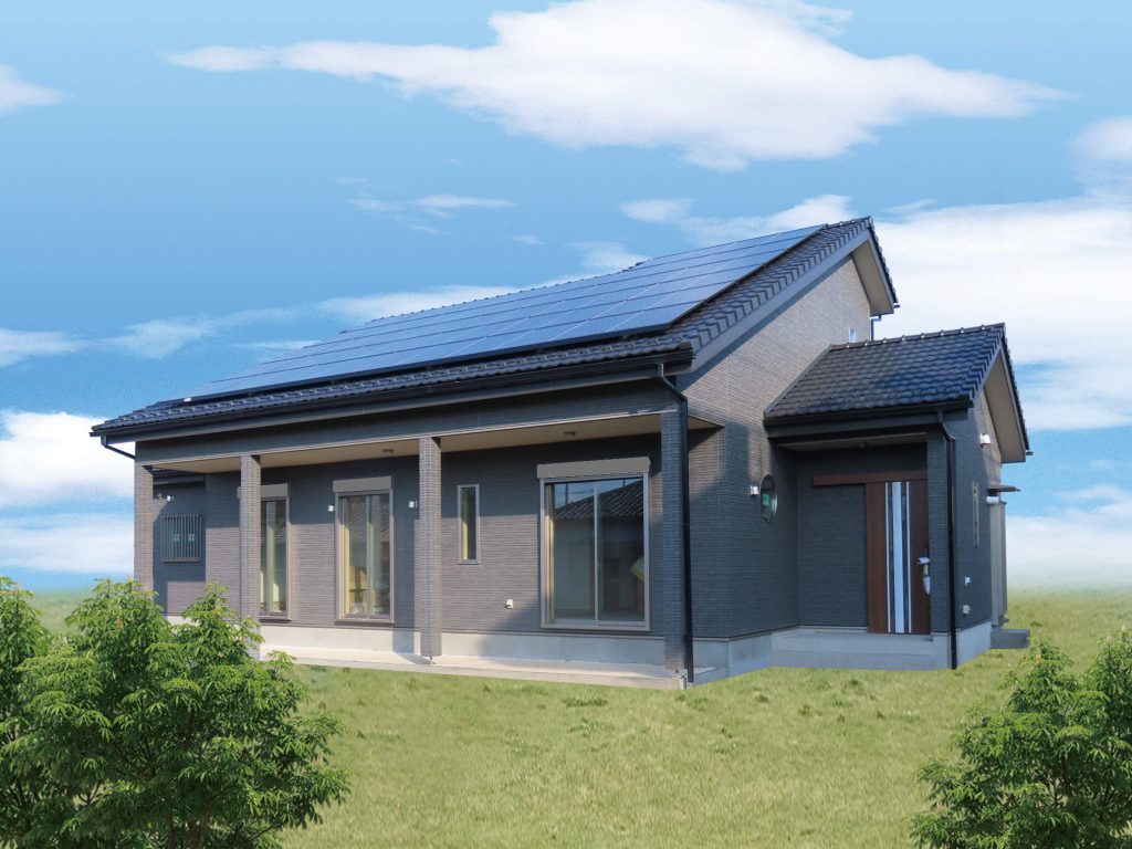 重厚感のある大屋根が目を惹く2階建て住宅　行田市Ｔ様邸