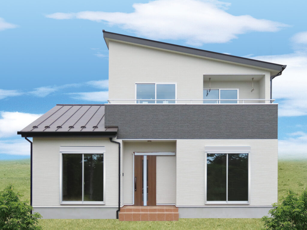 街並みに溶け込むシンプルモダンな外観　鴻巣市S様邸